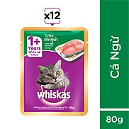 Bộ 12 túi thức ăn cho mèo Whiskas vị cá ngừ 80g