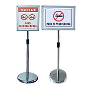 Standee trụ inox khung mica A3