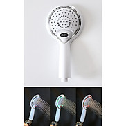 Đầu sen tắm 8 có LED siêu cấp báo nhiệt độ tắm nhờ áp lực nước - màu trắng