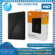 Ổ cứng di động Western Digital My Passport 2TB ĐEN USB 3.2 WDBYVG0020BBK -