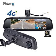 Camera hành trình cao cấp Phisung E09-3 tích hợp 3 camera, 4G, Android