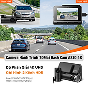 Camera Hành Trình Sothing 70mai Dash Cam A810 4K- Hàng chính hãng