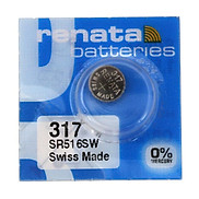 Pin đồng hồ Thụy Sỹ RENATA 317 SR516SW oxide bạc Made in Swiss Dạng Vỉ 10
