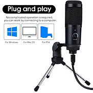 Micro Thu Âm Cao Cấp CV Cắm cổng USB, Độ Nhậy Cao, Chống ồn, Livestream,
