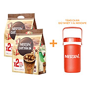 Tặng Ca Đá Giữ Nhiệt 1.5L Nescafe Combo 2 Bịch Cà phê sữa NESCAFÉ Bịch 25