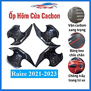 Ốp hõm cửa Raize 2021-2022-2023 vân cacbon chống trầy trang trí xe