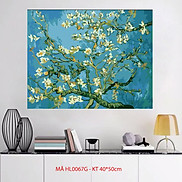 Tranh tô màu theo số sơn dầu số hóa Hoa mai Van Gogh HL0067G
