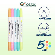 Bút Dạ Quang Officetex màu Pastel OT-CHL1001 bộ 5 màu