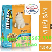 1.5KG Thức ăn cho mèo Minino Yum - Thức ăn cho Mèo vị Hải Sản 1.5KG