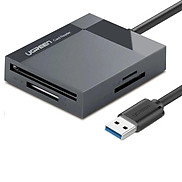 Ugreen UG30335CR125TK 1M Màu Xám Đầu đọc thẻ USB 3.0 hỗ trợ thẻ TF SD CF