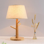 Đèn ngủ để bàn - đèn ngủ - đèn trang trí phòng ngủ Vintage thân gỗ tặng