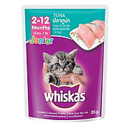 Combo 12 Gói Thức Ăn Cho Mèo Con Whiskas Vị Cá Ngừ Dạng Túi 85g