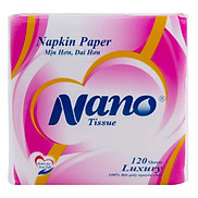 Khăn giấy ăn Napkin 120 tờ, thương hiệu Nano an toàn, tiết kiệm
