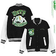 Áo Varsity Jacket - Áo khoác Bomber Cardigan FRESHKID Phối Bo Siêu Hot có