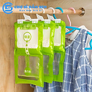 Túi hút ẩm 2 ngăn có móc treo dùng cho tủ quần áo, nhà bếp, nhà kho
