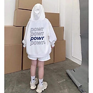 Áo hoodie in hình POWER unisex, chất nỉ dày dặn trẻ trung dành cho nam nữ