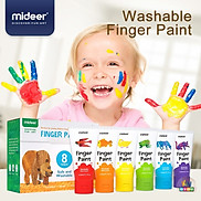 Bộ màu vẽ tay Finger Paint 8 màu - chính hãng MIDEER cho bé từ 3 tuổi