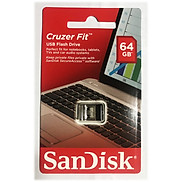 Bộ nhớ ngoài Sandisk CZ33-64GB Cruzer Fit - Hàng Chính Hãng
