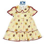 Đầm bé gái họa tiết Gấu Donut Vàng cotton - AICDBGOPFCRA - AIN Closet
