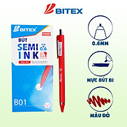 Combo 6 Bút bi Bitex semi ink B-B01 0.6mm