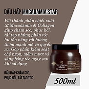 Dầu hấp chăm sóc tóc hư tổn Rrline Macadamia Collagen Star Mask 500ml
