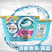 Combo 2 hộp 18 viên nước giặt xả hương hoa màu xanh + hồng nội địa Nhật Bản