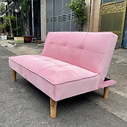 Ghế Sofa Mini 1m2 Vải Nhung Hồng Mềm Mịn Giao Hàng Toàn Quốc
