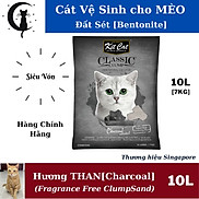 Cát Đất Sét Kitcat Hương Than Hoạt Tính Cho Mèo Túi 10L
