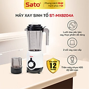 Máy xay sinh tố đa năng 2 cối SATO ST-MX8204A công suất 250W núm cơ 2 tốc