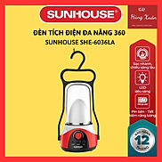 Đèn Tích Điện Đa Năng 360 LED Sunhouse SHE-6036LA - Đỏ