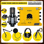 Combo thu âm, livestream Micro TakStar PC-K850, Sound card XOX K10 Jubilee
