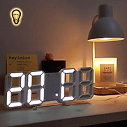 Đồng hồ đèn LED 3D treo tường để bàn phong cách Hàn Quốc sáng đẹp decor
