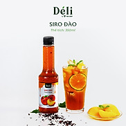 Siro Đào Déli chai 350mlHSD 12 tháng, nguyên liệu pha chế trà trái cây