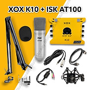 Bộ Mic Hát Livestream Soundcard XOX K10 2020 & Mic ISK AT100 Chất Lượng Cao
