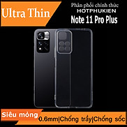 Ốp lưng silicon dẻo trong suốt mỏng 0.6mm cho Xiaomi Redmi Note 11 Pro