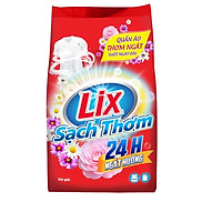 Bột giặt Lix Sạch Thơm hương hoa 2kg ES201 tăng gấp đôi sức mạnh giặt tẩy