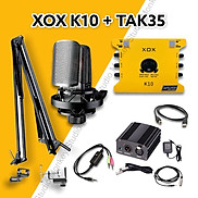 Bộ Mic Hát Livestream Soundcard XOX K10 2020 & Mic TAKSTAR PC TAK35 Chất