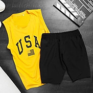 Bộ quần áo thể thao USAA ,bộ mặc nhà nam, bộ tập gym, quần áo đá bóng