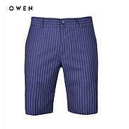 OWEN - Quần short nam Owen kẻ sọc màu xanh navy 20235