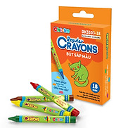 Bút Sáp Màu Duka Regular Crayons 18 Màu - DK 3303-18