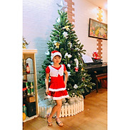 Váy Noel nhung 2 tầng váy Noel hoá trang kèm bờm hoặc mũ
