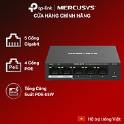 Bộ Switch Chia Mạng Mercusys MS105GP 5 Cổng 10 100 1000Mbps với 4 Cổng