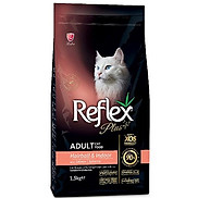 Hạt Mèo Lớn Reflex Plus Adult Cat Food Hairball Salmon 1.5kg