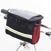 Túi treo đằng trước chống nước ghi đông xe đạp-Màu Đỏ