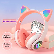 Tai nghe Bluetooth tai mèo đáng yêu có mic đàm thoại cao cấp