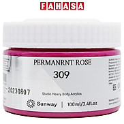 Tuýp Màu Vẽ Acrylic 100 ml - Sunway No.309 - Permanent Rose