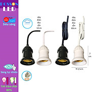 10 Đui chuôi đèn E27 chống nước mưa đuôi xoáy fi27mm đúc liền dây điện