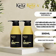Combo dầu gội xả giữ màu tóc nhuộm Kella Premium A+ Chai 500ml