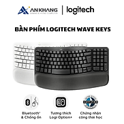 Bàn phím không dây công thái học Logitech Wave Keys - Kết nối Bluetooth