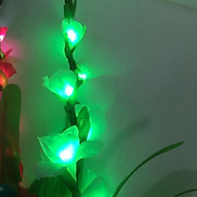 Hoa dơn  hoa lay ơn trang trí có đèn nhiều màu cao 98cm Hoa dơn giả trang